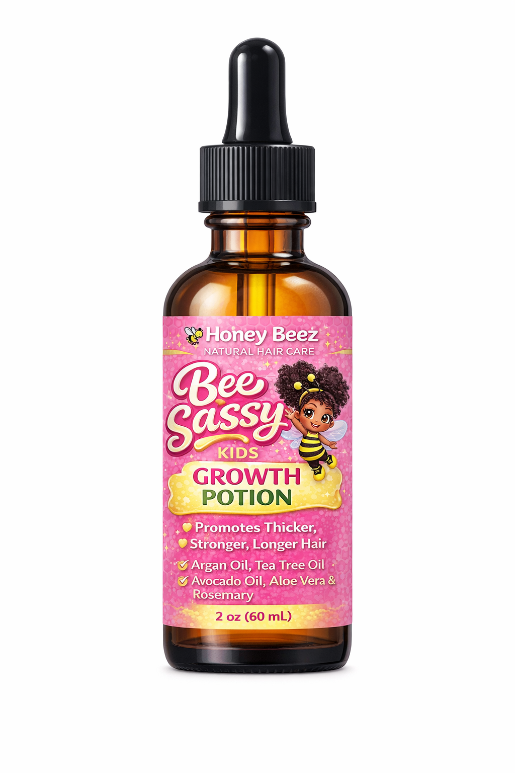 Honey Beez Kids Bee Sassy Growth Potion – Honey Beez Natural Hair Care